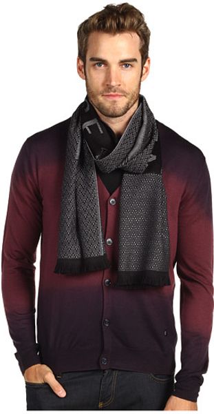 Versace Chevron Block Scarf in Gray (b) - Lyst