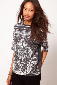 ASOS Collection  T-Shirt with Oversize Baroque Print - Lyst