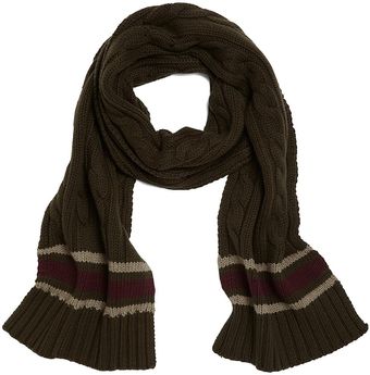 Brooks Brothers Cable Knit Cricket Scarf - Lyst
