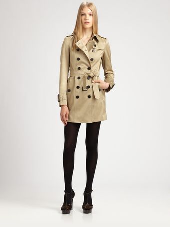 Burberry Doublebreasted Trench - Lyst