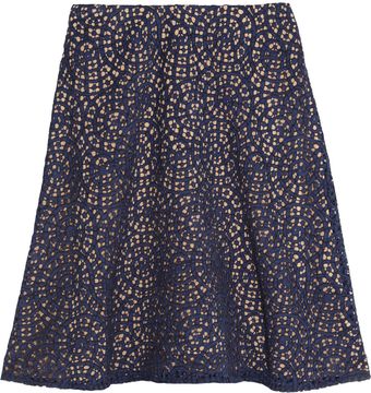 Carven Cottonblend Lace Skirt - Lyst