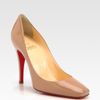Christian Louboutin Particule 100m Patent Leather Pumps in Beige (nude) - Lyst
