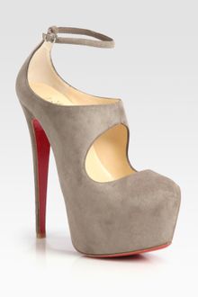Christian Louboutin Maillot Suede Mary Jane Platform Pumps - Lyst