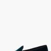 Jil Sander Teal Velvet Slippers in Blue (teal) - Lyst