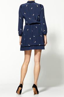 Juicy Couture Mod Leaf Print Silk Dress - Lyst