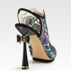 Nicholas Kirkwood Embroidered Open Back Bow Suede Ankle Boots in Multicolor (black) - Lyst