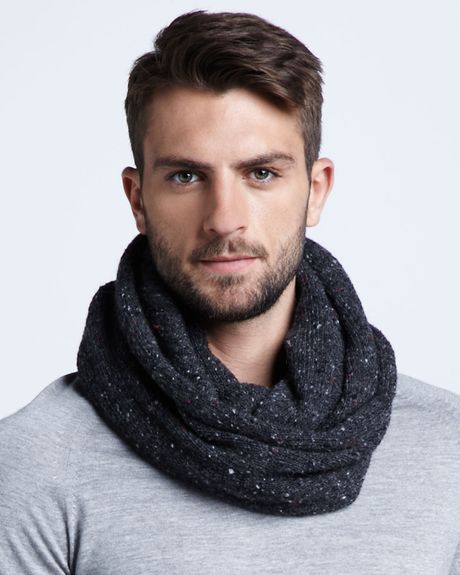 Theory Wool Blend Scarf in Gray for Men (one size) - Lyst