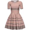 Yves Saint Laurent Striped Lamé Dress in Pink (rose) - Lyst