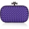 Bottega Veneta Intrecciato Satin Knot Clutch in Purple (violet) - Lyst