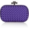 Bottega Veneta Intrecciato Satin Knot Clutch in Purple (violet) - Lyst