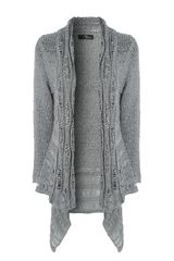 Jane Norman Cream Cable Ladder Stitch Cardigan