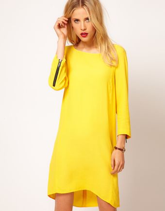 Mango Dress with Stepped Hem - Lyst
