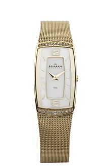 Skagen 887sgg Skagen Steel Gold Mesh Ladies Watch - Lyst