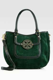 Tory Burch Amanda Suede Leather Hobo - Lyst