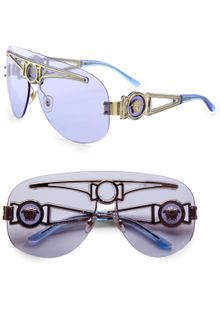 Versace Medusa Metal Shield Sunglasses - Lyst