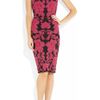 Alexander Mcqueen Brocade Dress in Red (black) - Lyst
