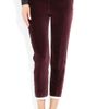 Alexander Mcqueen Velvet High Rise Skinny Pants in Purple (burgundy) - Lyst