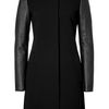 Emilio Pucci Black Coat with Lambskin Sleeves in Black - Lyst