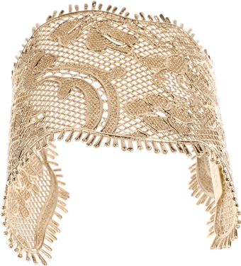 Givenchy Lace Cuff in Golden Brass Metal - Lyst