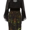 Gucci Silk chiffon and Printed Silk Dress in Brown (brandy) - Lyst
