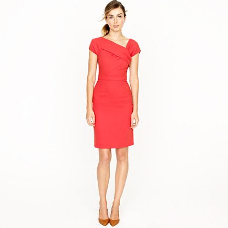 Sheath Dress on Petite Origami Sheath Dress In Wool Crepe In Red  Decadent Red    Lyst