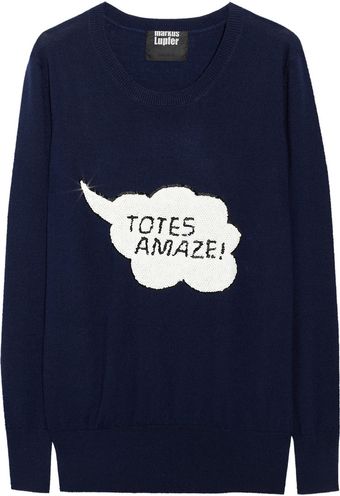 Markus Lupfer Totes Amaze Sequined Wool Sweater - Lyst