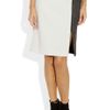 Narciso Rodriguez Leathertrimmed Stretchwool and Tweed Skirt in Gray (black) - Lyst