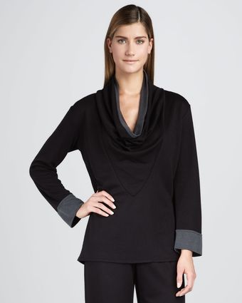 Natori Cowlneck Lounge Top - Lyst