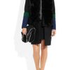 Preen Zora Shearling and Cotton Blend Twill Coat in Black - Lyst