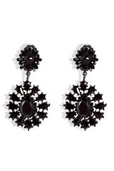 R.j.graziano Black Crystal Drop Earrings