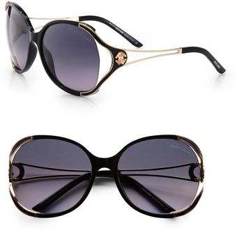 Roberto Cavalli Clerodendro Round Oversized Sunglasses - Lyst