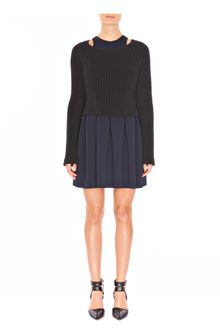 Alexander Wang Chunky Half Cardigan Cropped Pullover - Lyst