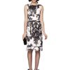 Oscar De La Renta Bijoux Sleeveless Embroidered Dress in White (black) - Lyst