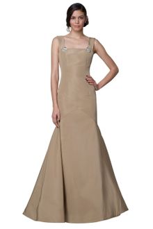 Oscar de la Renta Faille Tank Crystal Clip Gown - Lyst