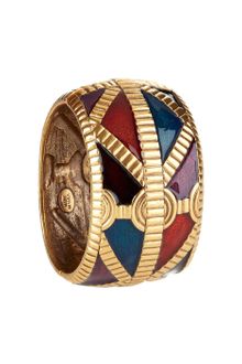 Oscar de la Renta Multi Color Cuff Bangle - Lyst