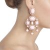 Oscar De La Renta Opaque Cabochon Drop Earrings in Pink - Lyst