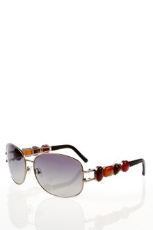 Oscar de la Renta Gemstone Sunglasses - Lyst