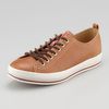 Prada Captoe Leather Sneaker Brown in Brown for Men - Lyst