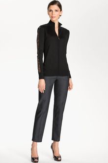 St. John Collection Lightweight Denim Crop Pants - Lyst
