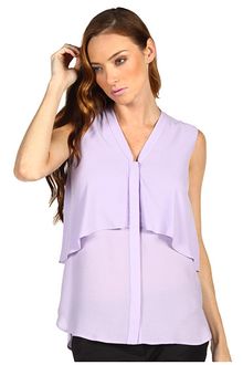 Tibi Gauzy Twill Draped Blouse - Lyst