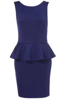 Topshop  Scuba Peplum Pencil Dress - Lyst