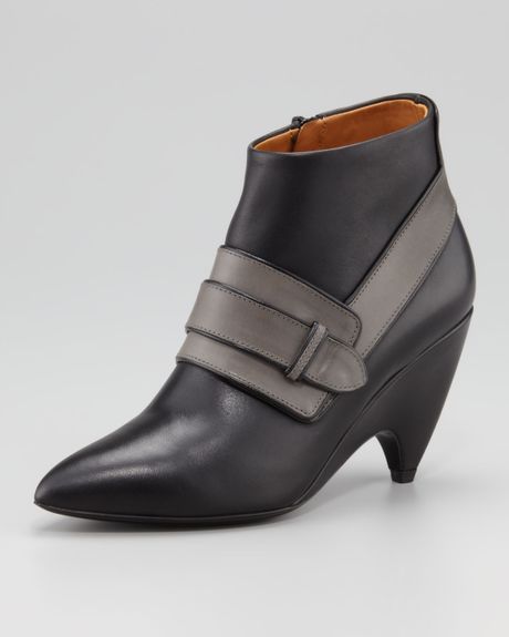 Balenciaga Twotone Bucklefront Arcade Bootie in Black (black grey) - Lyst