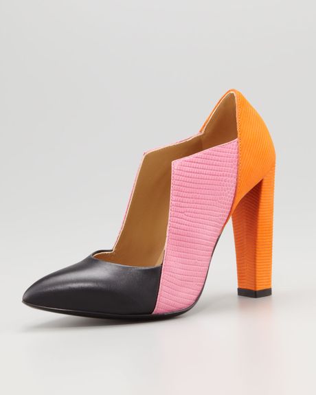 Balenciaga Ultra Geometric Cutout Pump in Black (blk fuschia orng) - Lyst