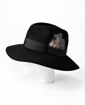 Ann Taylor Feathered Fedora - Lyst