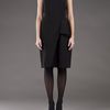 J. Mendel Wrap Front Dress in Black - Lyst