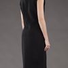 J. Mendel Wrap Front Dress in Black - Lyst