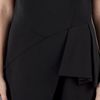 J. Mendel Wrap Front Dress in Black - Lyst