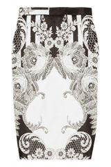 Just Cavalli Printed Stretchsatin Pencil Skirt