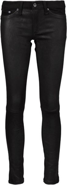 Rag & Bone Hyde Leather Jean in Black (coal) - Lyst