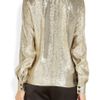 Stella Mccartney Wise Metallic Silkblend Top in Gold - Lyst